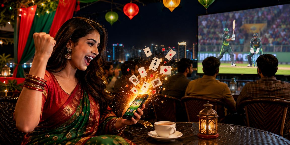 গাজীপুরে মোবাইলে রামি গেম খেলছেন একজন বাংলাদেশি নারী